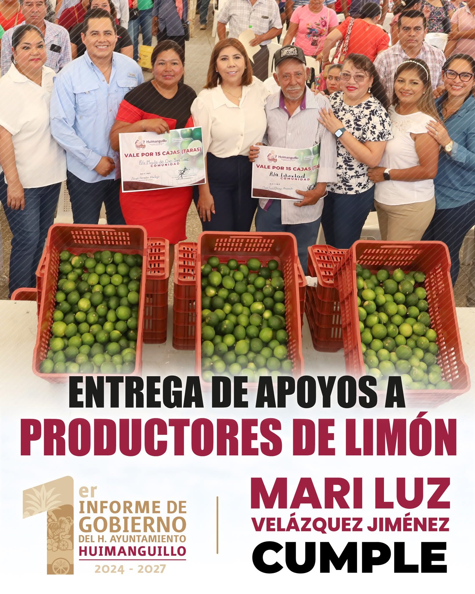 Banner de entrega de apoyos a productores de limón
